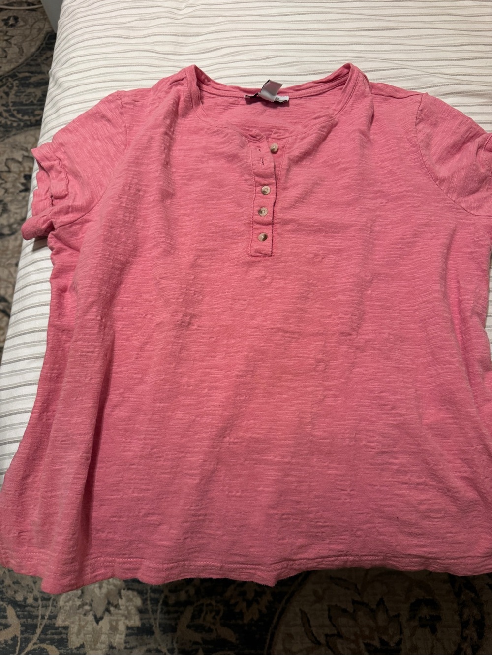 Nine West Pink Henley Top